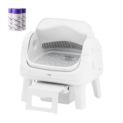 Petpivot Autoscooper 12 Lite Open-Top Automatic Self-Cleaning Cat Litter Box, Easy-Entry Front Step, Triple Safety Protection, No App Required,Sohochic