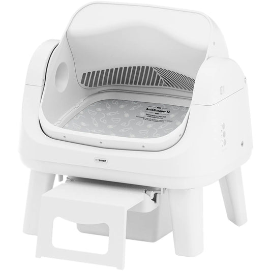 Petpivot Autoscooper 12 Lite Open-Top Automatic Self-Cleaning Cat Litter Box, Easy-Entry Front Step, Triple Safety Protection, No App Required,Sohochic