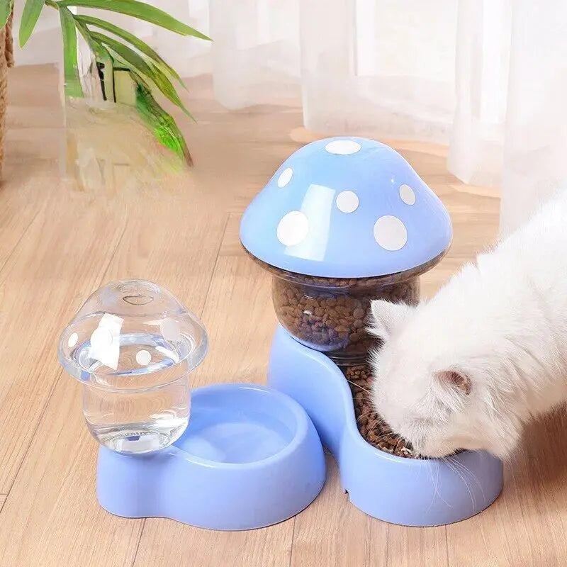 Smartpaws 1.8L Automatic Pet Feeder with Anti-Tipping Mushroom Bowl Design