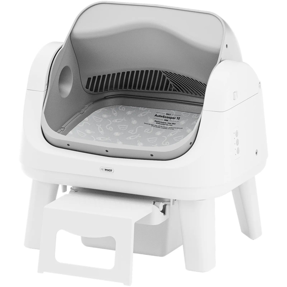 Petpivot Autoscooper 12 Lite Open-Top Automatic Self-Cleaning Cat Litter Box, Easy-Entry Front Step, Triple Safety Protection, No App Required,Sohochic