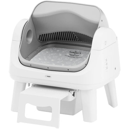 Petpivot Autoscooper 12 Lite Open-Top Automatic Self-Cleaning Cat Litter Box, Easy-Entry Front Step, Triple Safety Protection, No App Required,Sohochic