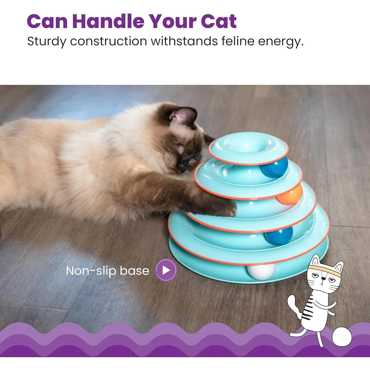 Catstages Interactive Four-Tier Cat Track Toy - Chase Meowtain